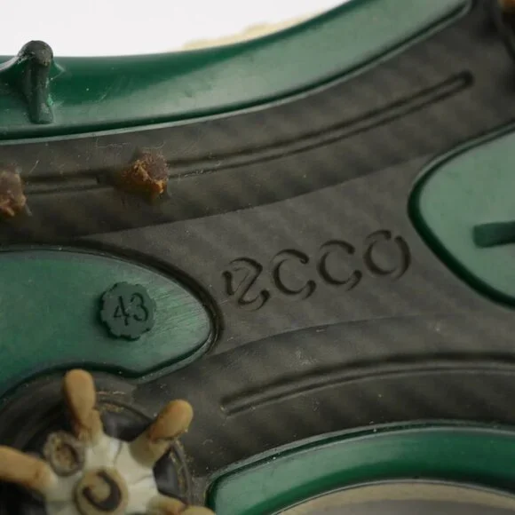 Ecco Mens Biom G2 Golf Shoes Size 43 9 Waterproof White Yak Sneakers Soft Spikes - Picture 13 of 13